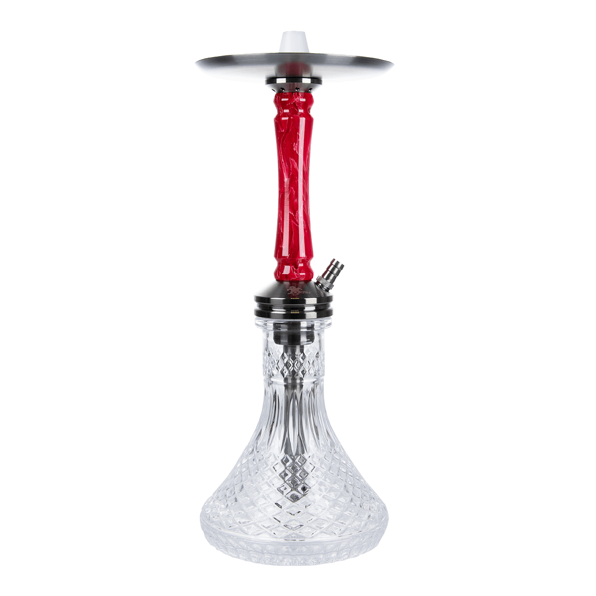 Jookah Shisha Straight Flush - Black Steel/Red