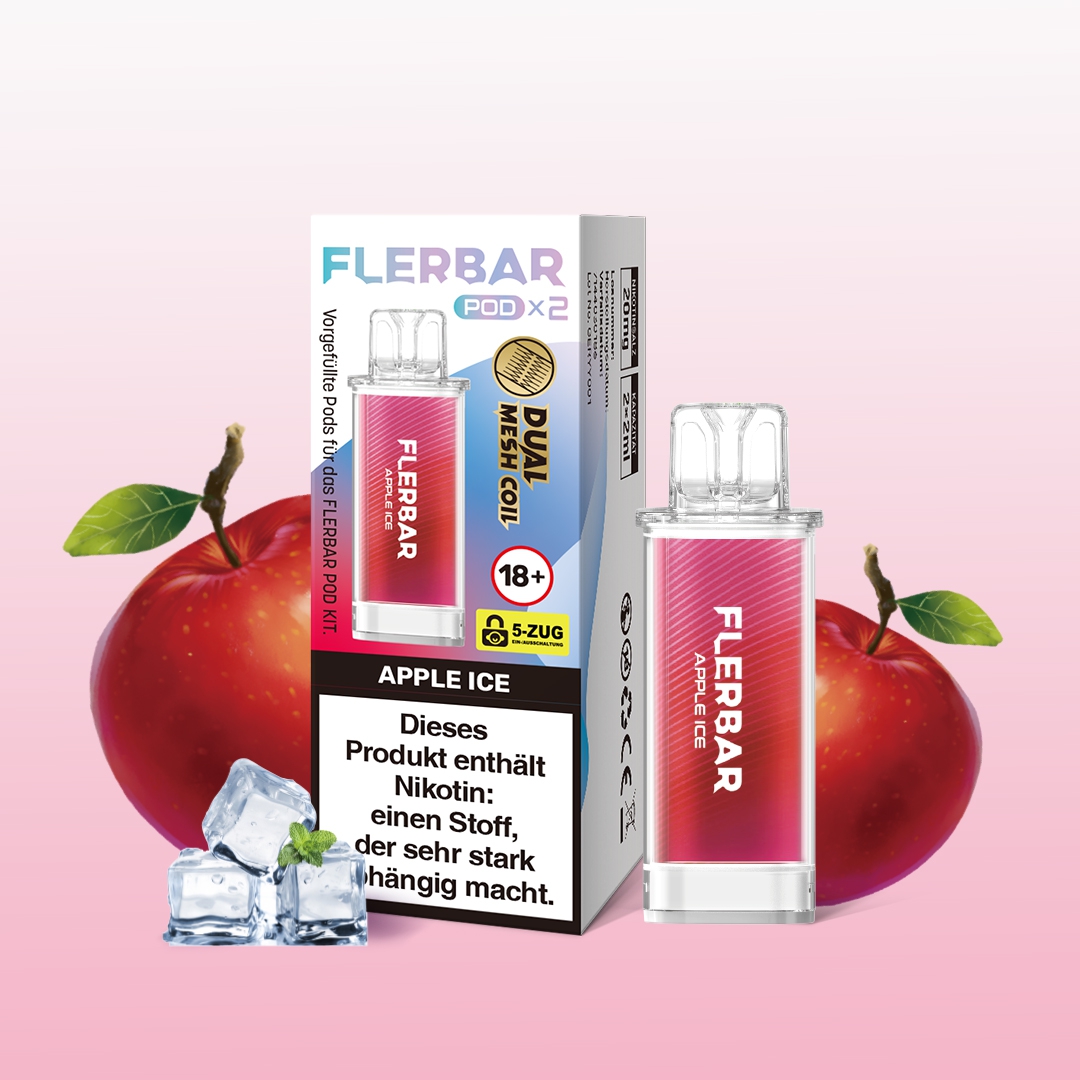 Flerbar POD (2stk) - Apple Ice 20mg