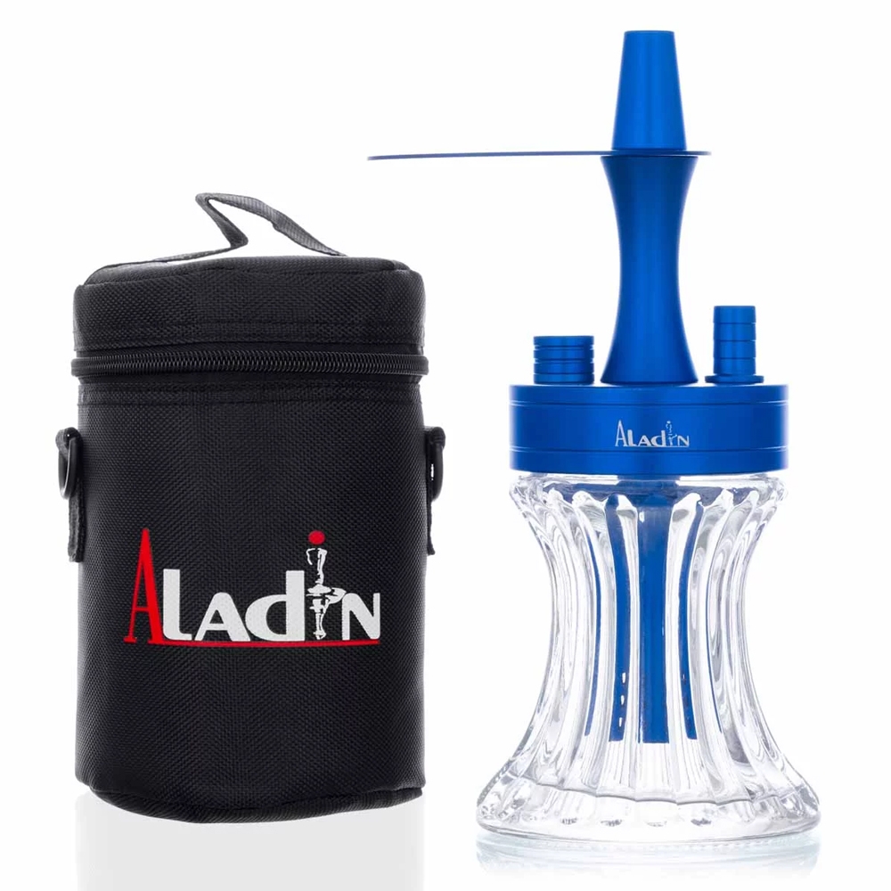 Aladin2Go Portable Hookah Aluminium mit Tasche - Blue