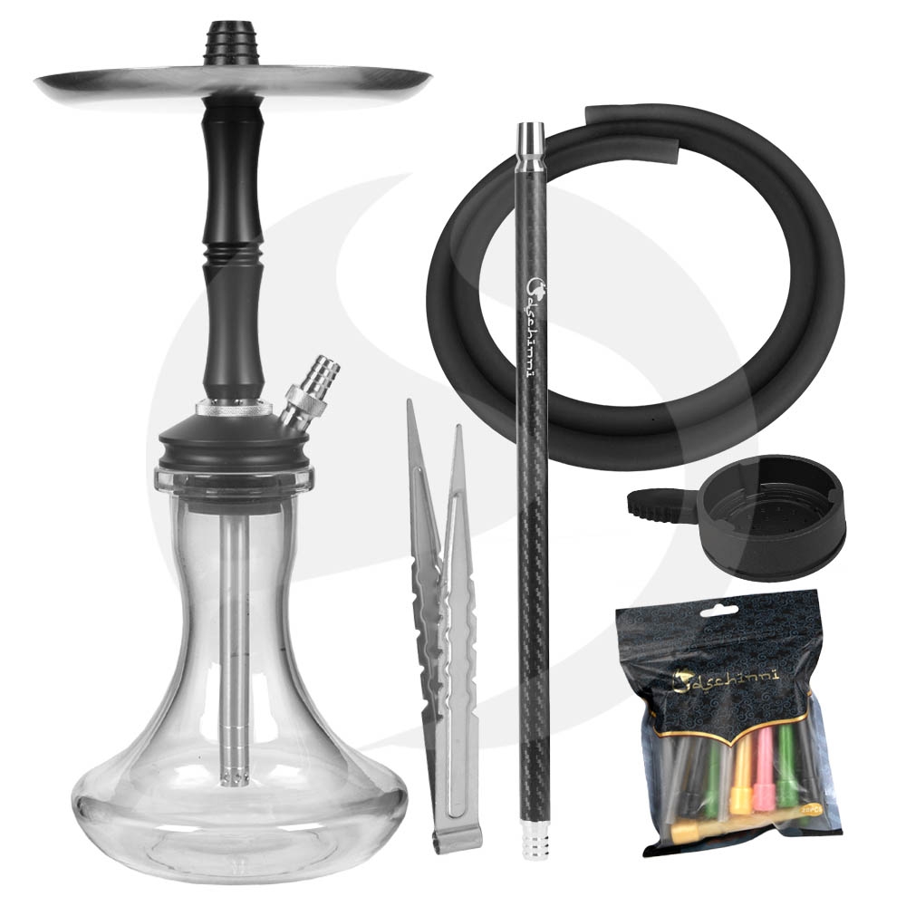 Dschinni Blowoff Hookah - Black/Clear