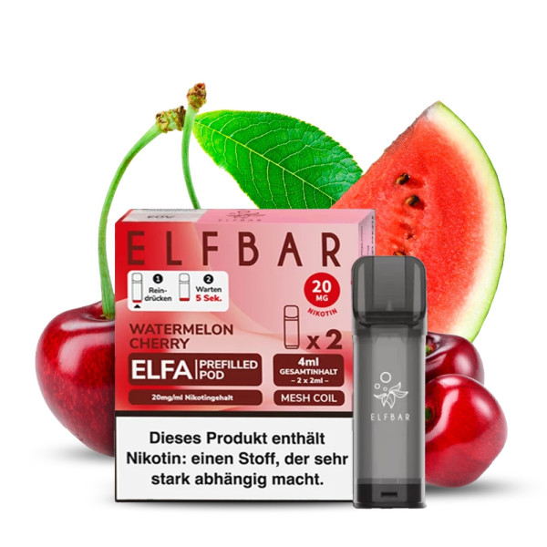 Elfbar ELFA Prefilled POD (2stk) - Watermelon Cherry 20mg