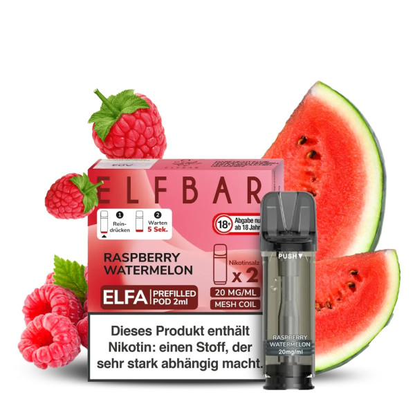 Elfbar ELFA Prefilled POD (2stk) - Raspberry Watermelon 20mg