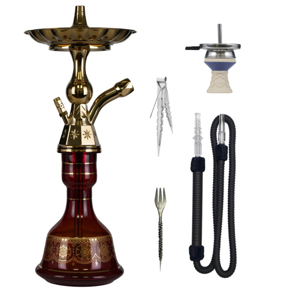 Luna Hookah Small Tradi - Deep Red