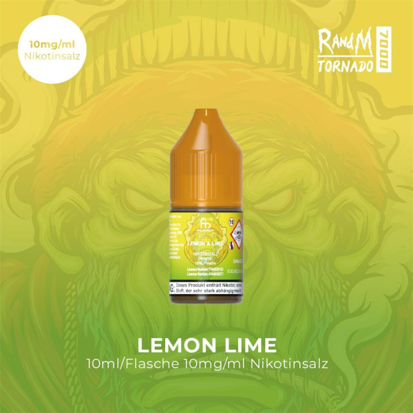 RandM Tornado Liquid 10ml - Lemon & Lime 10mg