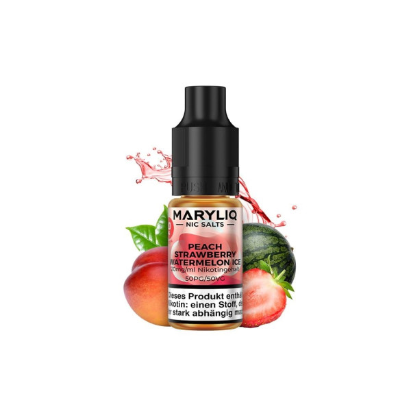 MARYLIQ Nikotinsalz Liquid 10mg - Peach Strawberry Watermelon Ice