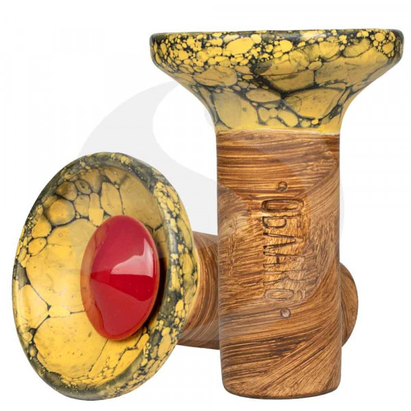 Oblako Flow Phunnel Glazed - Red on Marble Yellow